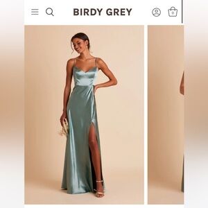 Jay Dress
Shiny Satin Sea Glass